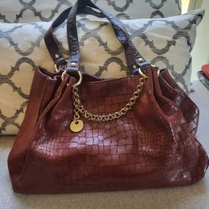 Perlina snakeskin brown purse